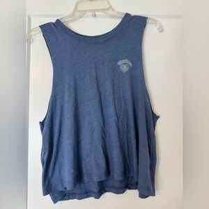 Spiritual Gangster Blue Crop Muscle Tank